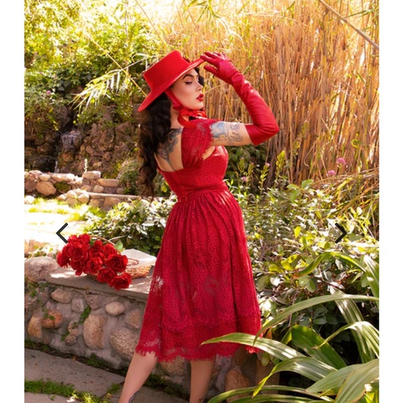 LFEN Southern Gothic Skirt Crimson SZ S - Picture 4 of 4